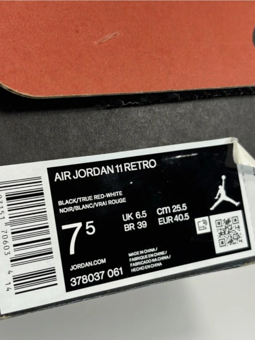 Nike Air Jordan 11 Retro High Bred Size 7.5 3780037-061 2019